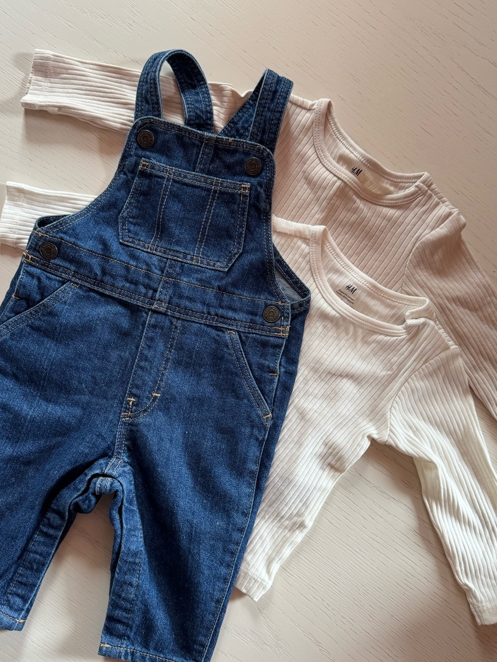 H&M Denim Overalls 4-6 months